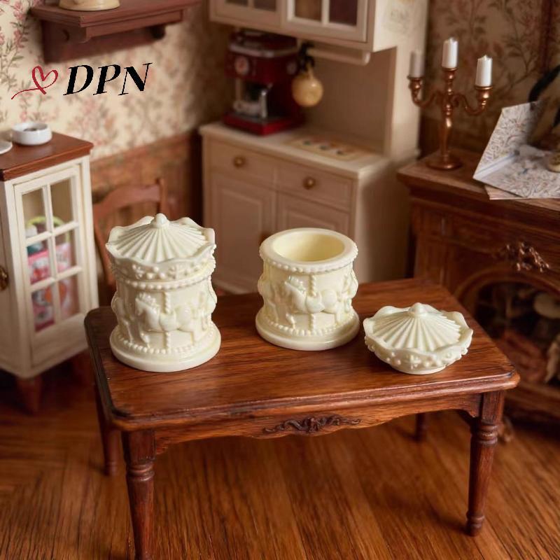 [DPN-t] 1 Chiếc Nhà Búp Bê Thu Nhỏ Carousel Mini Hộp Bảo Quản Mô Hình Nhà Búp Bê Phụ Kiện Cà Phê Hộp Bảo Quản Đồ Chơi Trang Trí Nhà Cửa Mới