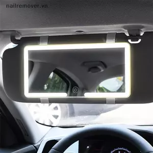 Gương trang điểm LED ô tô cảm ứng, 3 mức sáng, gương che nắng nội thất