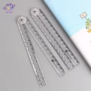 HFTOY 1 / 2 / 3 CÁI 30CM Thước gấp trong suốt bằng Acrylic Thước vẽ đơn giản Thước đo cho học sinh Văn phòng phẩm Đồ dùng ~