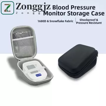 Hộp đựng máy đo huyết áp ZONGGJZ, Túi bảo vệ máy đo huyết áp tam giác chống sốc, Hộp cứng dung tích lớn chống nước di động cho máy đo huyết áp