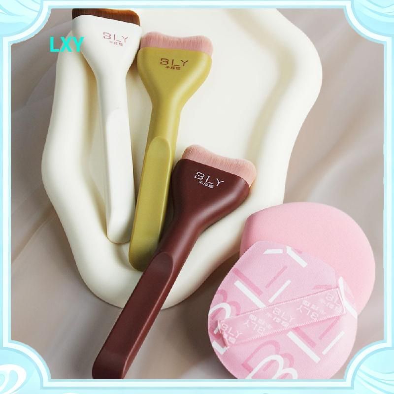Đường Viền Lưỡi Kem Nền Liền Mạch Kem Che Khuyết Điểm Không Ăn Bột Đầu Phẳng Tóc Mềm Cong Nền Bảng Trang Điểm Bộ Bàn Chải