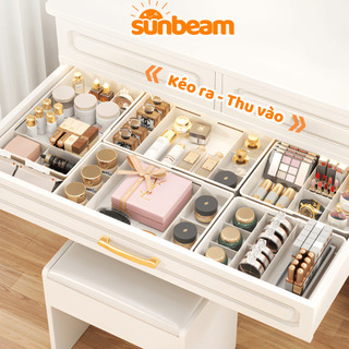 Khay Chia Ngăn Kéo Tủ Đựng Mỹ Phẩm Có Vách Ngăn, Khay Đựng Đũa Thìa Nhà Bếp Tùy Chỉnh Độ Rộng