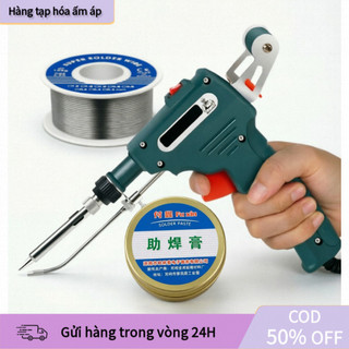 【COD】Trọn bộ sản phẩm hàn điện tử: mỏ hàn điều chỉnh nhiệt, dây thiếc không chì và keo hàn flux tiện lợi.