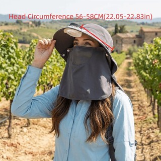 Mũ quạt chạy bằng năng lượng mặt trời FUJIOU, Mũ bảo vệ tia cực tím vành lớn có thể điều chỉnh, Mũ che mặt thời trang Mũ đeo vai tích hợp Mũ ngư dân chống nắng