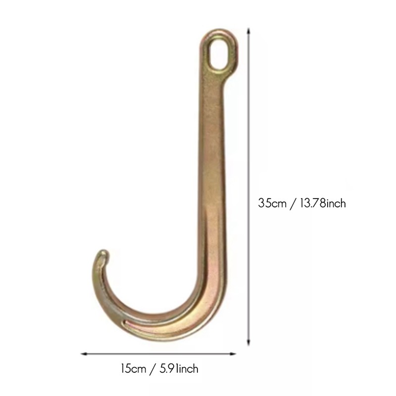 J-Type Móc Mở Lớn 15 Inch Kéo Xe Tải Nâng Móc J-Type Miệng Rộng Móc Dài