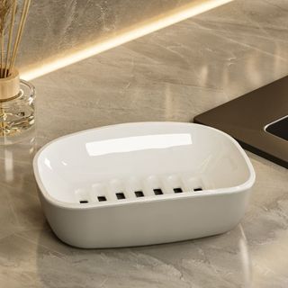 Đĩa xà phòng RISEDOT, Hộp xà phòng tiết kiệm không gian hai lớp, Kệ xà phòng thoát nước bằng nhựa chống trượt hữu ích Phòng tắm gia đình