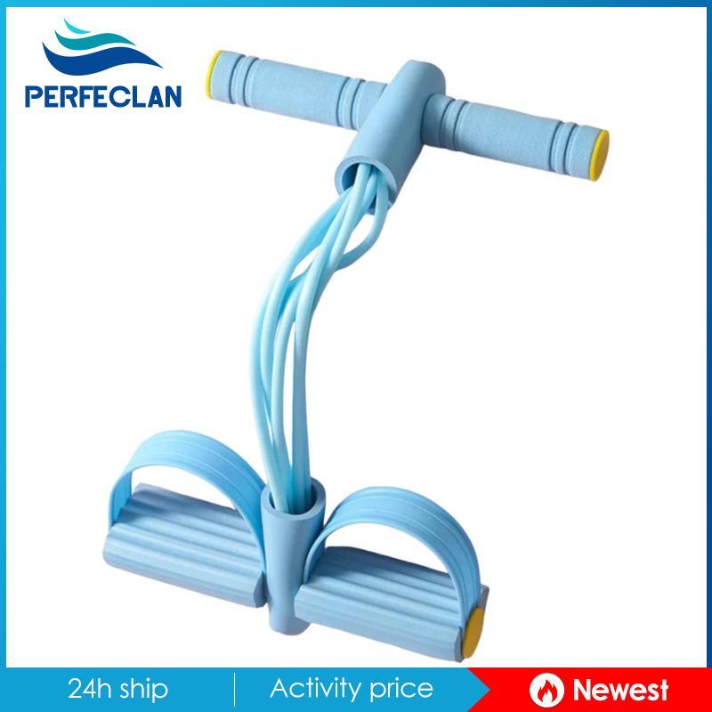 Bàn đạp tập thể dục có dây kháng lực, chống trượt, với tay cầm - Phù hợp cho gia đình tập luyện bụng và chân