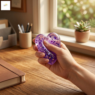 Đồ chơi giảm căng thẳng hình trái tim TPR mềm Bóp bóng chống trượt Fidget di động