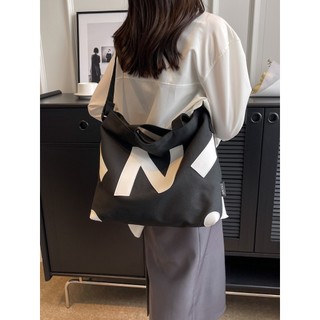 Túi vải nữ 42 x 33 x 13cm phong cách Nhật Bản, túi xách tote học sinh, đeo vai, văn học đơn giản