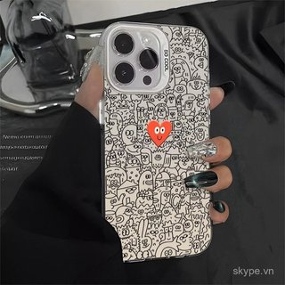 Ốp Điện Thoại Graffiti Love Line Thích Hợp Cho iPhone 12promax 12 13 14 15 promax xr xs 11pro 16promax 17promax 17 16 15 plus 14pro Ốp Chống Sốc