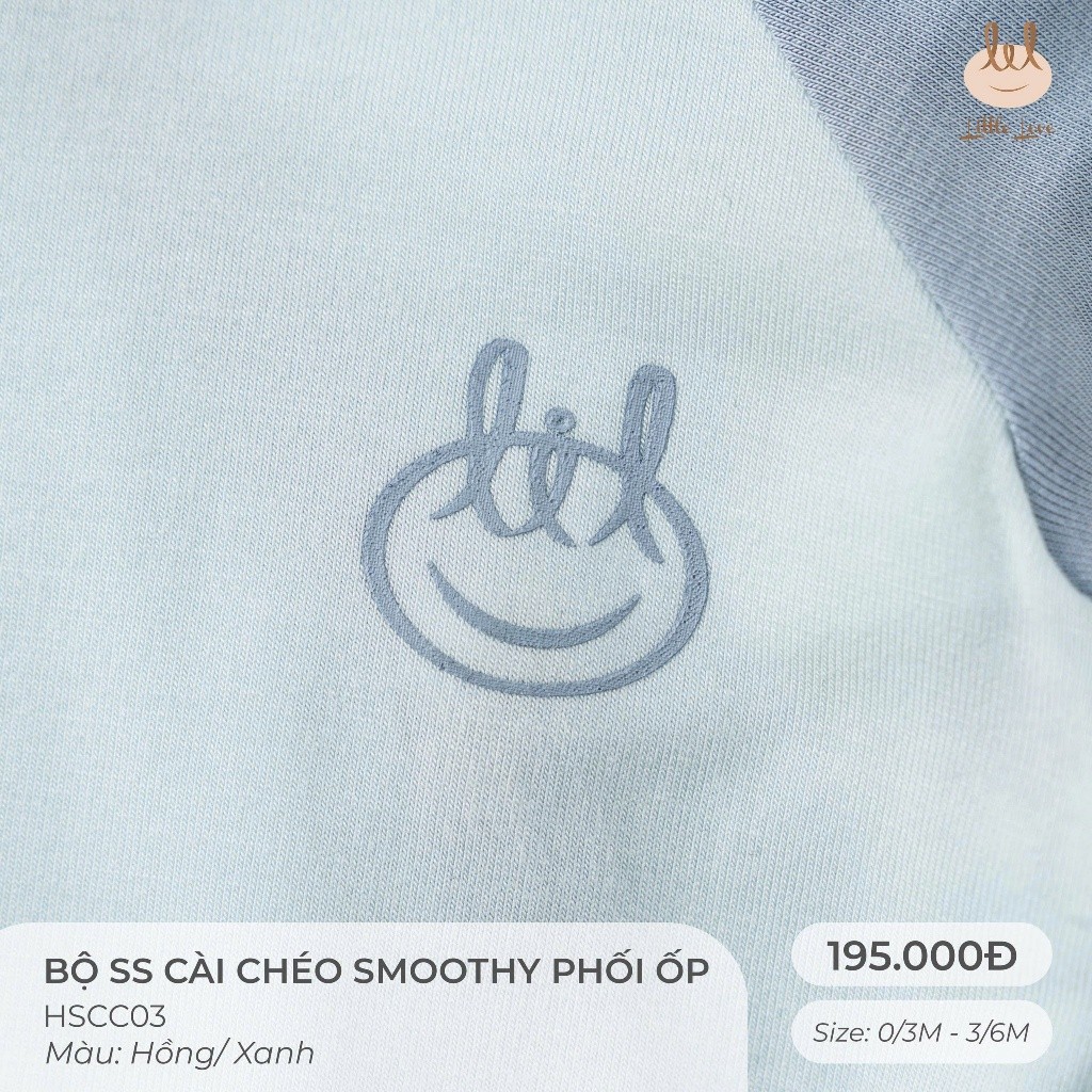 BỘ SƠ SINH VẢI SỢI TRE CÀI CHÉO PHỐI ỐP[ SIÊU MỀM, MÁT, MỊN CO DÃN VÀ THẤM HÚT TỐT] SZ 0/3M - 3/6M (HSCC03)