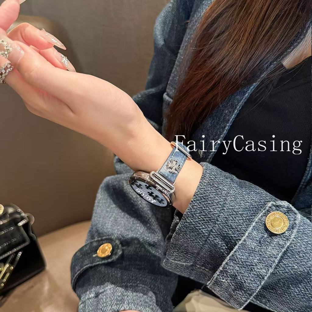 18 20 22MM Dây Denim Tương Thích Với Xiaomi Watch S4 Dây Đeo Tay Da 41mm Cho Mi Watch S1 / S1 Pro S2 S3 S4 Sport
