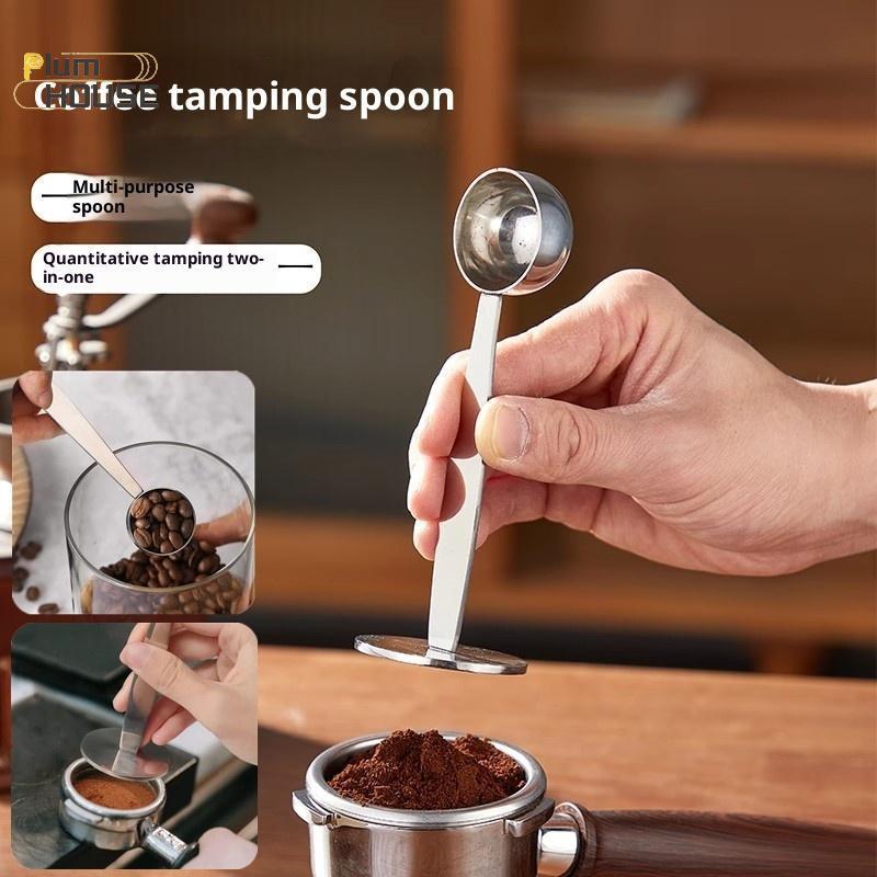 Muỗng Cà Phê Bằng Thép Không Gỉ 2 Trong 1 PlumHOUSE 15 / 20 / 30ml Tamping Thìa Cà Phê Đa Năng Kép Bột Búa Tamper Để Đo Và Tamping VN