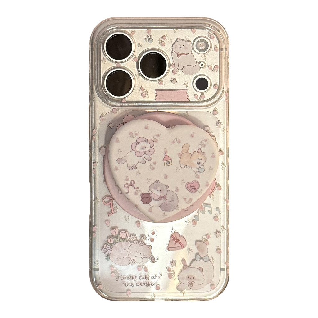 Ốp Điện Thoại Mèo Họa Tiết Hoa Cho IPhone 17 Pro Max 17Air 16 15 14 13 Vỏ Bảo Vệ Chống Sốc
