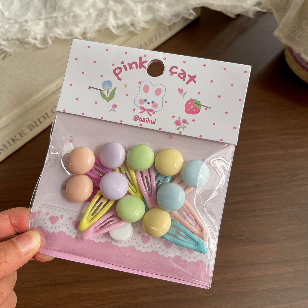 Bộ kẹp tóc hình hoa nhiều màu sắc Love BB dành cho bé gái