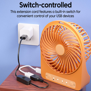 Cáp nối dài Elough USB Nam sang Nữ có công tắc BẬT / TẮT Truyền dữ liệu và sạc Bộ chuyển đổi bền cho dải đèn LED