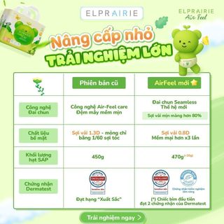 Combo 4 Tã/Bỉm Quần ELPRAIRIE Air Feel Mềm Mại Cho Da Nhạy Cảm, Không Gây Kích Ứng, Chống Tràn Tối Ưu-Đủ Size M38-XXL20