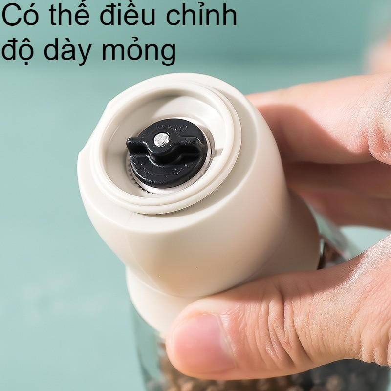 Lọ Xay Tiêu Thủ Công, Lõi Gốm Sứ Cao Cấp, Điều Chỉnh Độ Mịn Thô, Dung Tích 150ml, Xay Được Nhiều Gia Vị Khô