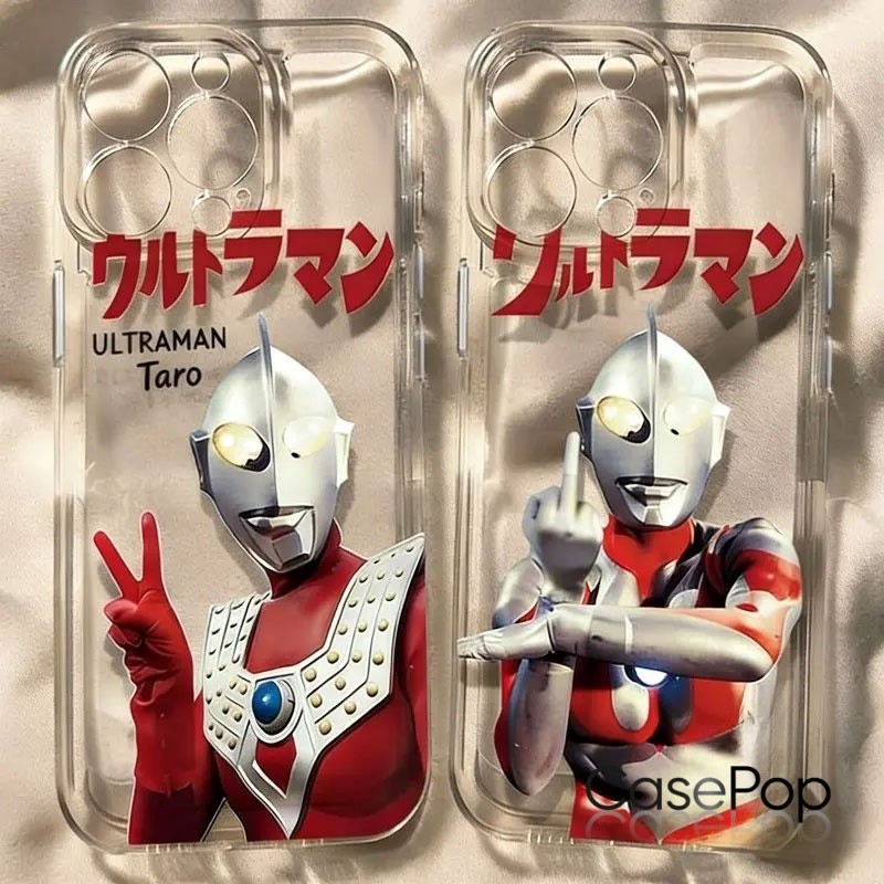 Ốp Ultraman Bla Trong Suốt Cặp Đôi Cho iPhone 11-17 Pro Max