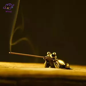 HFTOY Đồng Thau Nhỏ Ếch Thu Nhỏ Các Bức Tượng Nhỏ Vintage Handmade Đồng Động Vật Đồ Trang Trí Trang Trí Nhà Phòng Khách Để Bàn Trang Trí Thủ Công ~