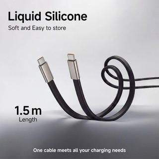 Elough 240W 2 trong 1 USB C sang Type C Sạc nhanh Giá đỡ cáp dữ liệu có thể gập lại cho điện thoại di động Dây cáp sạc