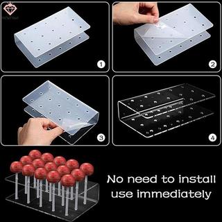 Giá đỡ bánh Lollipop với 15 lỗ, làm từ acrylic trong suốt, phù hợp làm giá đỡ màn hình