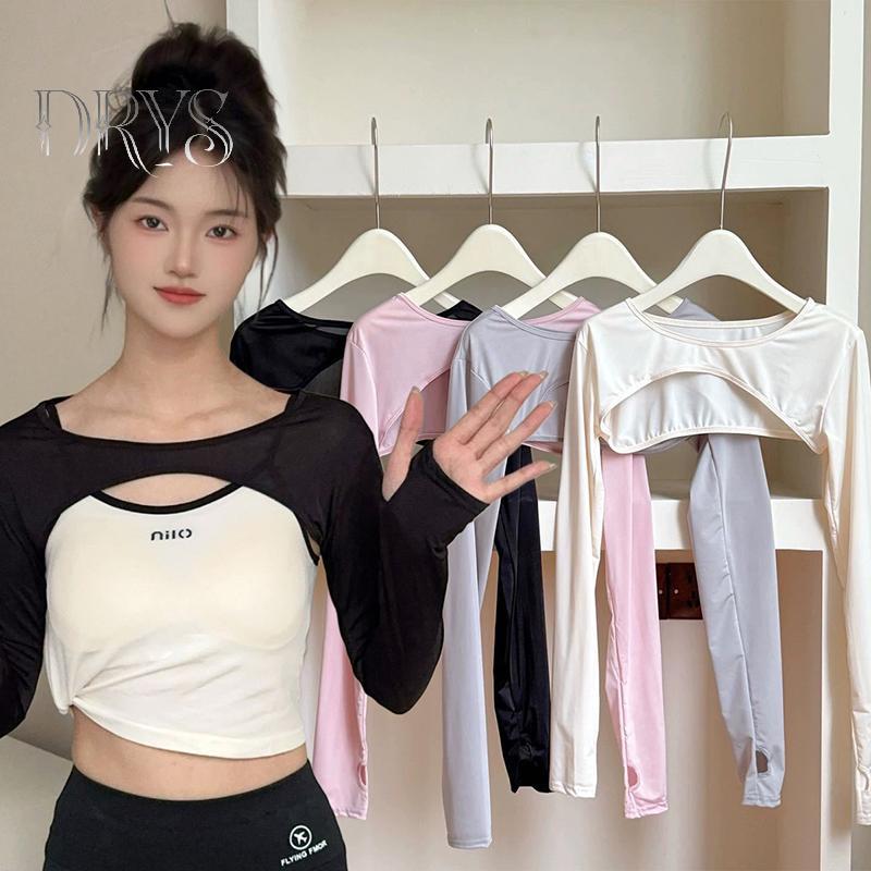 (TFT) Khăn choàng lụa băng tay áo nữ chống nắng chống tia cực tím Găng tay còng cho hoạt động thể thao ngoài trời Golf Chạy câu cá dài Sleev MỚI