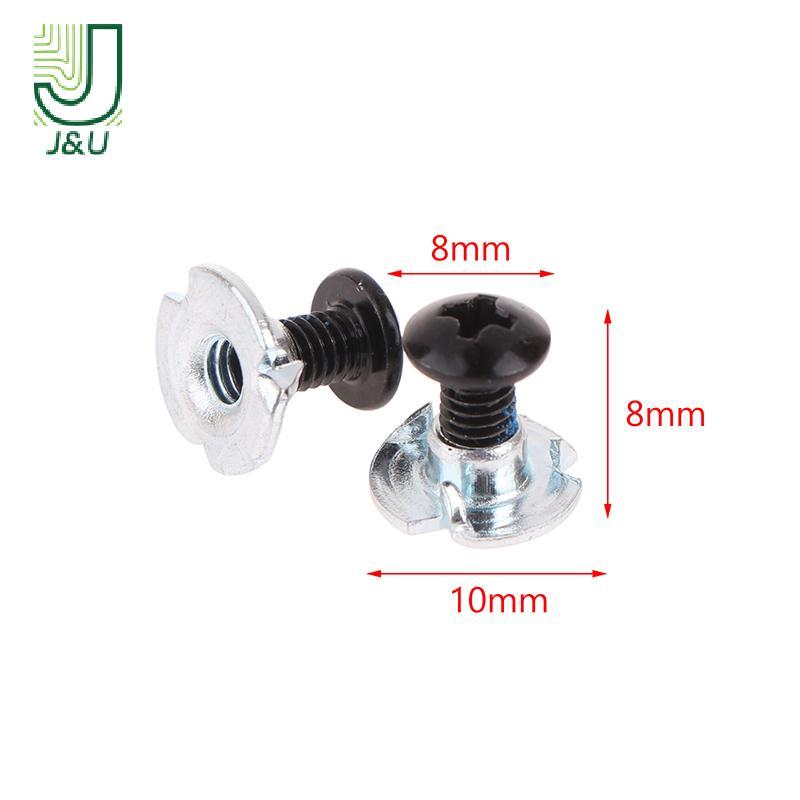[J & U-T] 10 Cặp Giày Trượt Ván Vít Nội Tuyến Con Lăn Trượt Thay Thế Sửa Chữa Gắn Vít Đai Ốc Bu Lông Phần Con Lăn Giày Trượt Phụ Kiện