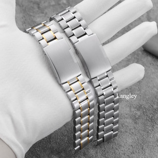 Arc Cong End Dây đeo đồng hồ bằng thép không gỉ nguyên khối 16mm 18mm 20mm 22mm 24mm Khóa gấp năm hạt Khóa phổ thông Nam SEIKO Diver Đen Vàng Bạc