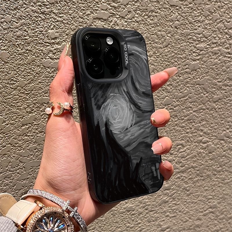Đáy lưng iPhone 17/16 Pro Max mới, chống rơi cho iPhone 15/14 Plus và iPhone 13 Pro, thiết kế tối tăm với phong cách sao