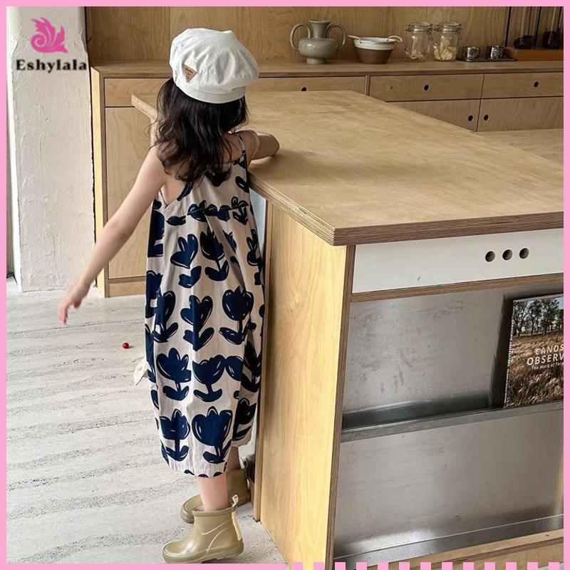 Bộ áo liền yếm bé gái mùa hè, quần ống rộng crop, thời trang [MỚI]