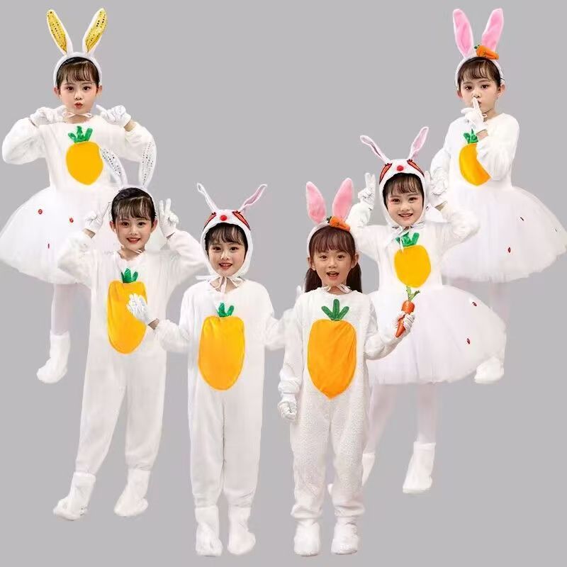 💕 HÀNG CÓ SẴN – Đầm Trang Phục Trẻ Em 3‑12 tuổi – Con Thỏ + Hoạt Hình Động Vật, Thích hợp Halloween, Giáng Sinh & Ngày Trẻ Em 🎃🎉