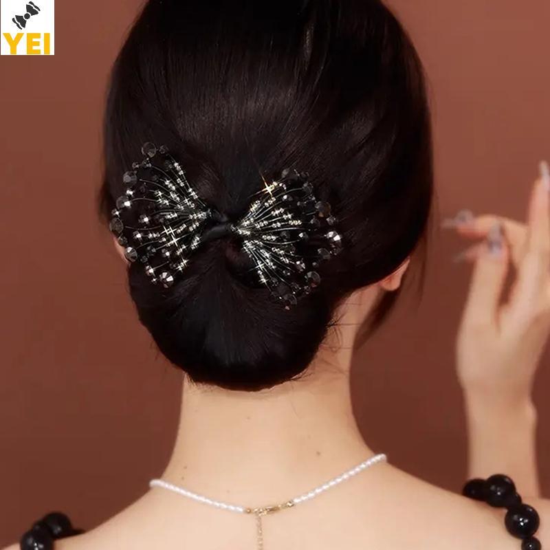 < YEI > Đuôi Cá Voi Kim Cương Giả Hoa Tóc Bun Maker Gói Dây Buộc Tóc Lười Uốn Tóc Phụ Kiện Tóc Dụng Cụ Tạo Kiểu Tóc Mới