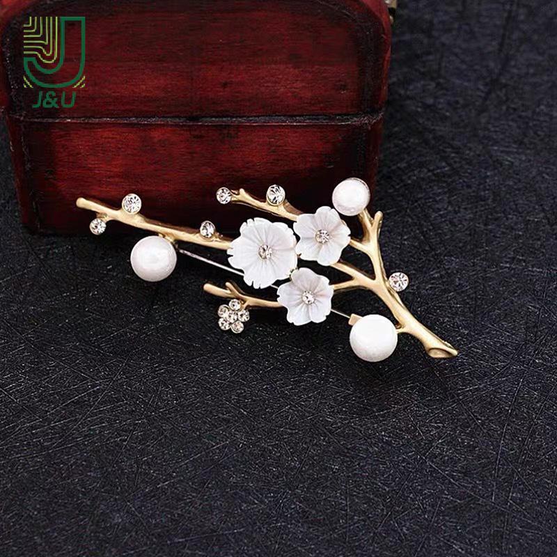 [J & U-T] Trâm cài hoa mận cho nữ Văn phòng đám cưới Trâm cài Chân trang sức năm mới Quà tặng Phụ kiện trang trí tiệc