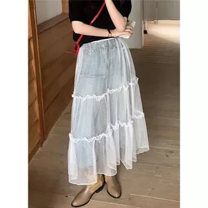 Váy ren giữa chiều dài mùa xuân, phong cách mới và Y2K ballet - Milyfashion I51A
