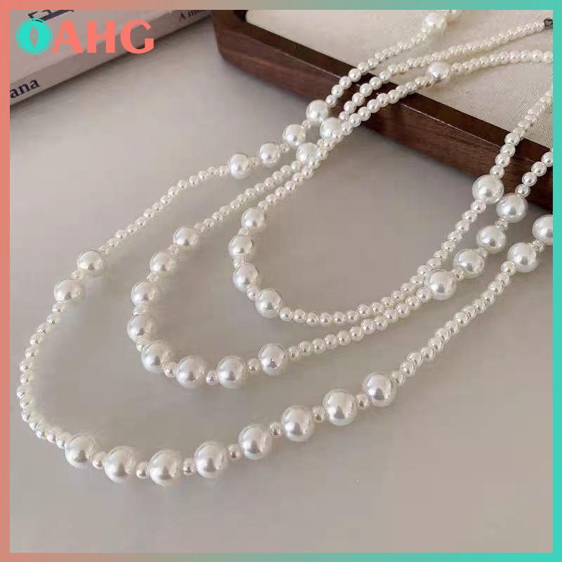Vòng cổ ngọc trai nhiều lớp ngọt ngào cho nữ - Phù hợp làm quà tặng tiệc cưới và trang sức thanh lịch