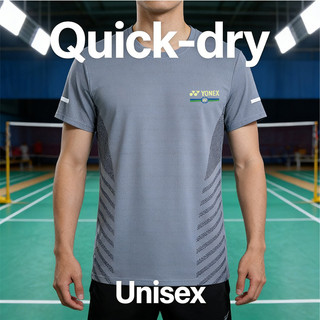 Áo sơ mi cầu lông YONEX thoáng mát, bạc sợi tự nhiên, dành cho cả nam và nữ, phù hợp tập luyện bóng bàn và bóng chuyền