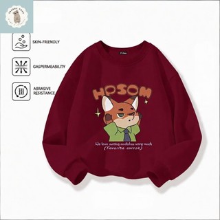 Áo nỉ in hình Zootopia dễ thương dành cho bé trai, cổ tròn mỏng, kiểu dáng giản dị và thoải mái.