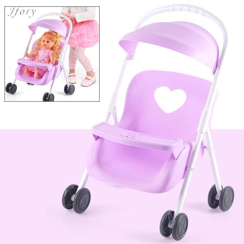 Jfory Trẻ Sơ Sinh Búp Bê Xe Đẩy Đồ Chơi Xe Đẩy Dễ Dàng Gấp Đẩy Xe Đẩy Trẻ Em Nhập Vai Trò Chơi
