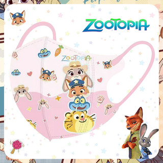 Mặt nạ trẻ em 3D Zootopia chất lượng cao cho độ tuổi 3-12, họa tiết cảnh sát thỏ và Fox & Friends, xu hướng thời trang