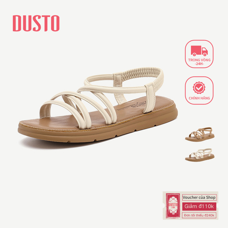 DUSTO dép nữ đế bằng giày nữ chống trơn Be/Skin Tone 34-40 DW25X0823A