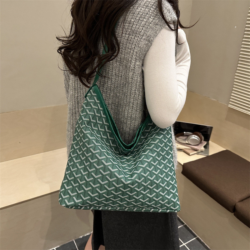 GC2 2026 Mới PU Thanh Lịch Túi Đeo Vai Thời Trang Kết Cấu Đá Dung Tích Lớn Túi Tote CG2