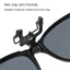 Kính chống ánh sáng xanh JVSUB, Kẹp kính râm có thể gập lại hình vuông cổ điển, Kính râm siêu nhẹ di động lật lên chống chói Trò chơi cạnh tranh để chơi game lái xe ban đêm