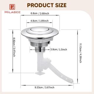 Nút xả bồn cầu nhấn đơn, thay thế tròn 40, 50 và 60 Mm, Nút bình nước vệ sinh cho phòng tắm, gia đình