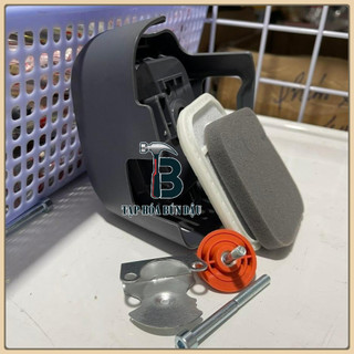 Bô e (lọc gió) máy cắt cỏ Thụy Điển Husqvarna 143 - 541-226 (gồm: 2 nắp + mút + nút vặn)