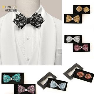 Thắt nơ nam PlumHOUSE với kim cương giả và kim sa lấp lánh - Phù hợp tiệc cưới và prom
