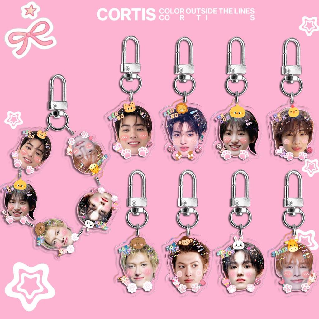 Kawaii Kpop CORTIS KEONHO Keychain Cute Acrylic SEONGHYEON JUHOON JAMES MARTIN Key Ring For Bag Fun Gift
