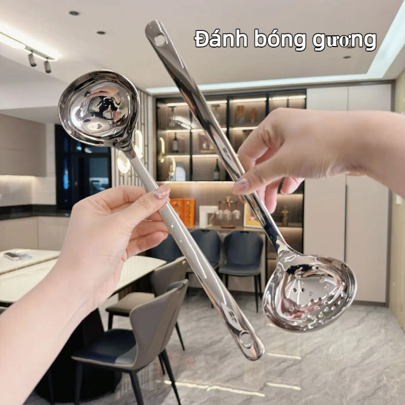 Muôi Vớt Inox 316 Bóng Gương, Dày Dặn Chắc Tay - Muôi Lẩu, Muôi Canh Nhà Bếp Cao Cấp