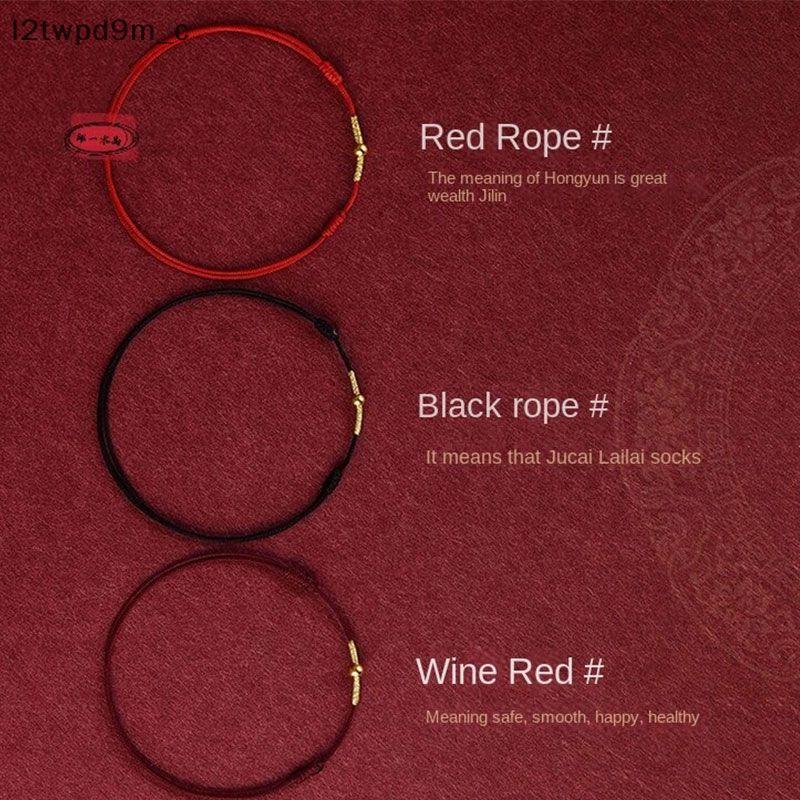 Vòng tay Cod thời trang màu đỏ dây may mắn Bracelet-Điều chỉnh Bangle cho phụ nữ và nam giới mới