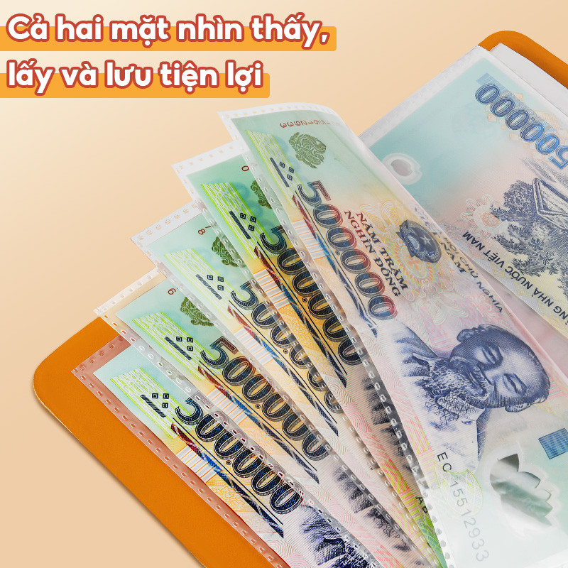 Sổ tiết kiệm đựng tiền phiên bản giới hạn A6 - Sổ tay chi tiêu 100 ngày phong cách phú bà với màu pastel